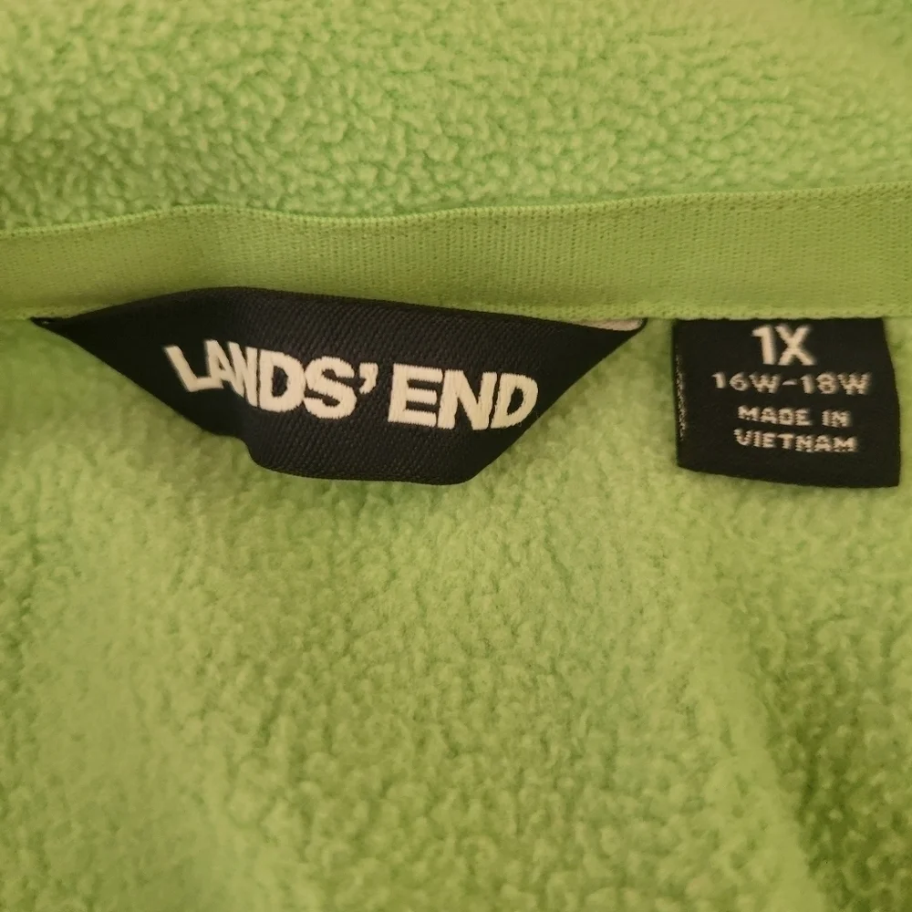 Lands End 3/4 Zip Fleece Jacket‎ Size 1X